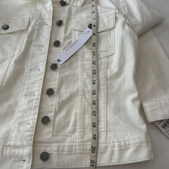 NWT KUT from the Kloth White Denim Jacket – Size M – Nordstrom Classic Style - Picture 7 of 12